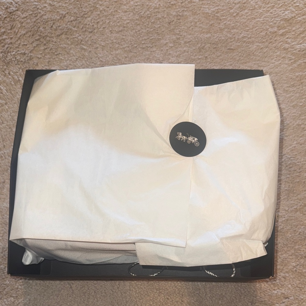 Coach Cream Satchel with Gold Accents - Picture 15 of 16